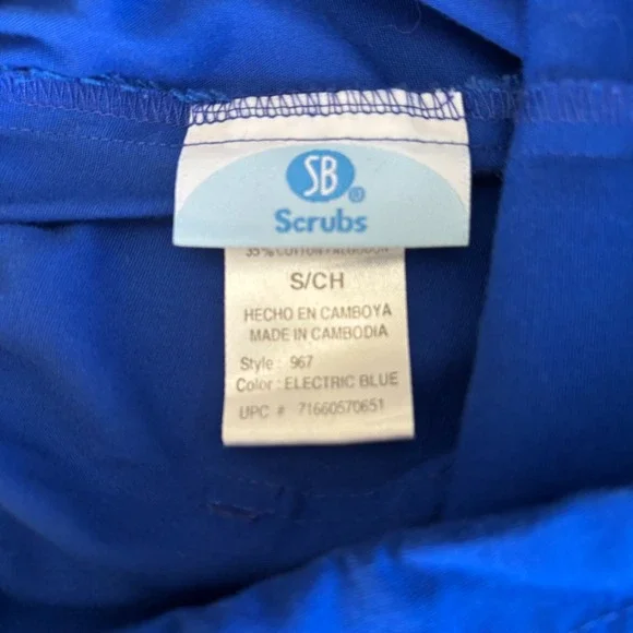 SB Scrubs Scrub Set Electric Blue Women's Small Top And Bottom - Picture 10 of 16